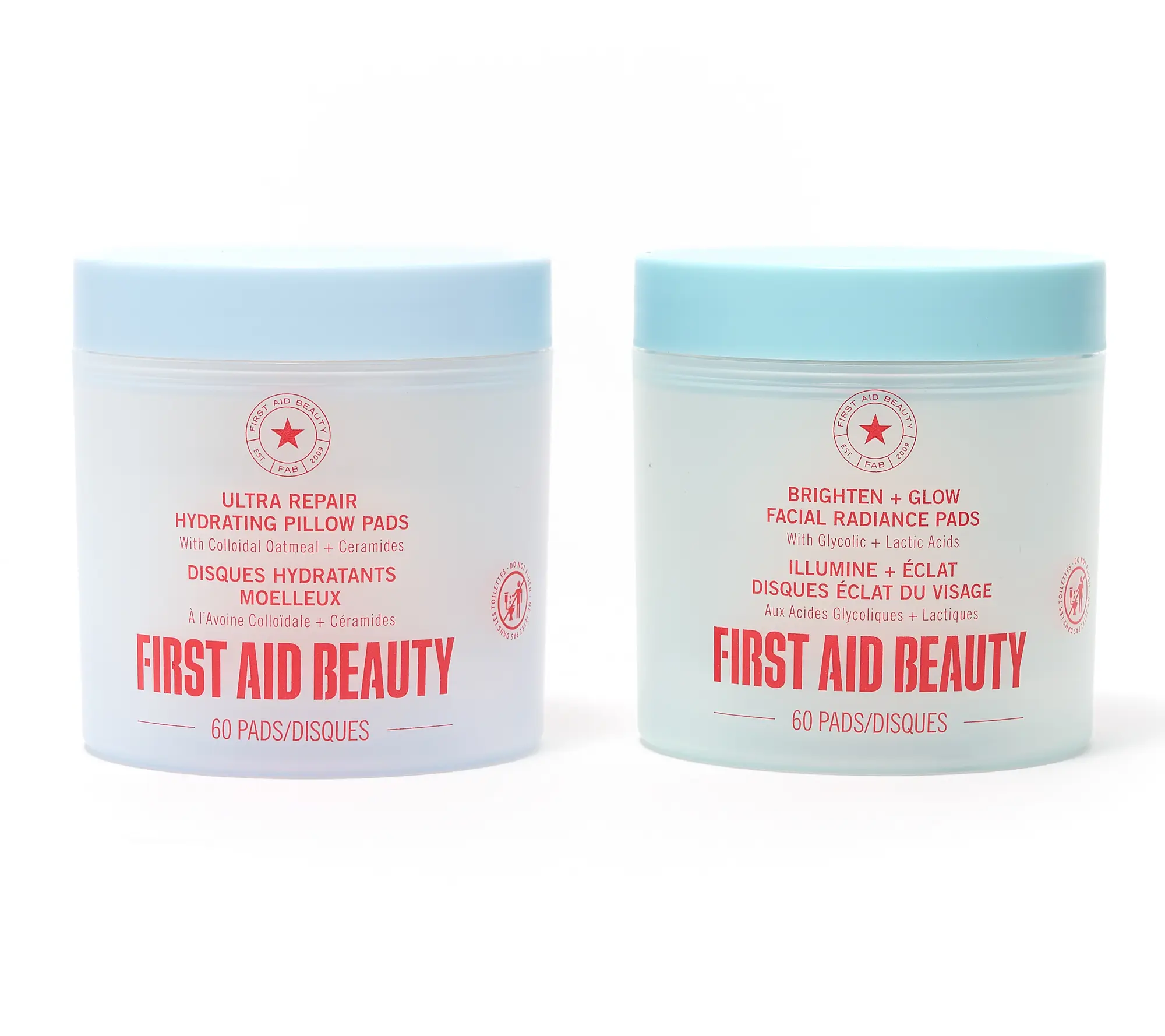 First Aid Beauty 60ct Facial Radiance + Pillow Pads Set