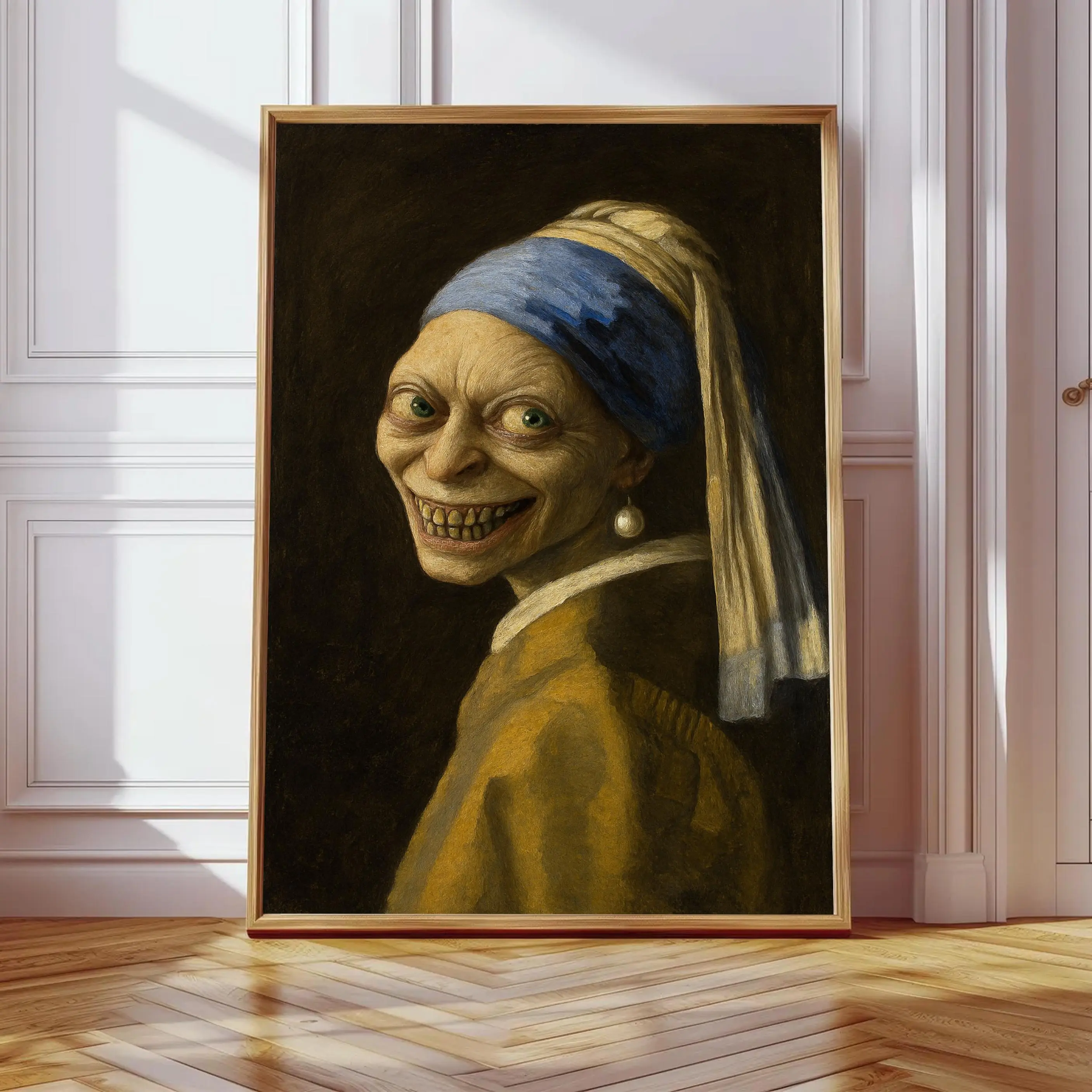 Gollum Pearl Earrings Poster Themed Trendy Funny Paper Wall Art Poster, Home Decor Supplies