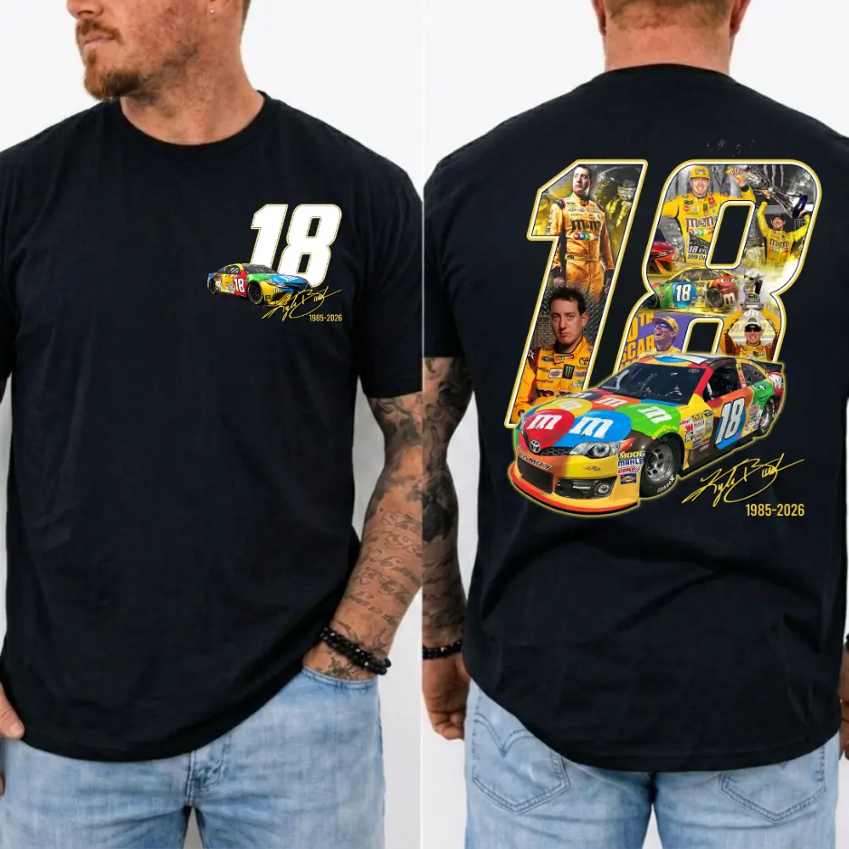 Kyle Busch Racing Tribute Tee, Motor Sport Memorial Shirt, Fan Apparel Cotton