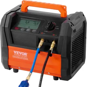 summervibes VEVOR Refrigerant Recovery Machine, 1 HP Dual Cylinder Portable AC Recovery Machine with 3000rpm Brushless Motor, Freon Refrigerant Recycling Tool for Automotive, Air Condition, Household HVAC