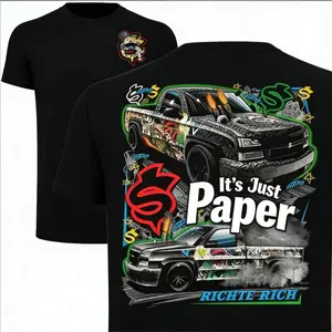 Richie Rich Truck T-Shirt-Ondgas Tee,Car Lover Tee,Full Colour,100% Cotton Unisex Tee Made in USA