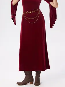 Cider [3 colors, size L/XL-2XL] Whimsigoth Star & Moon Layered Waist Chain