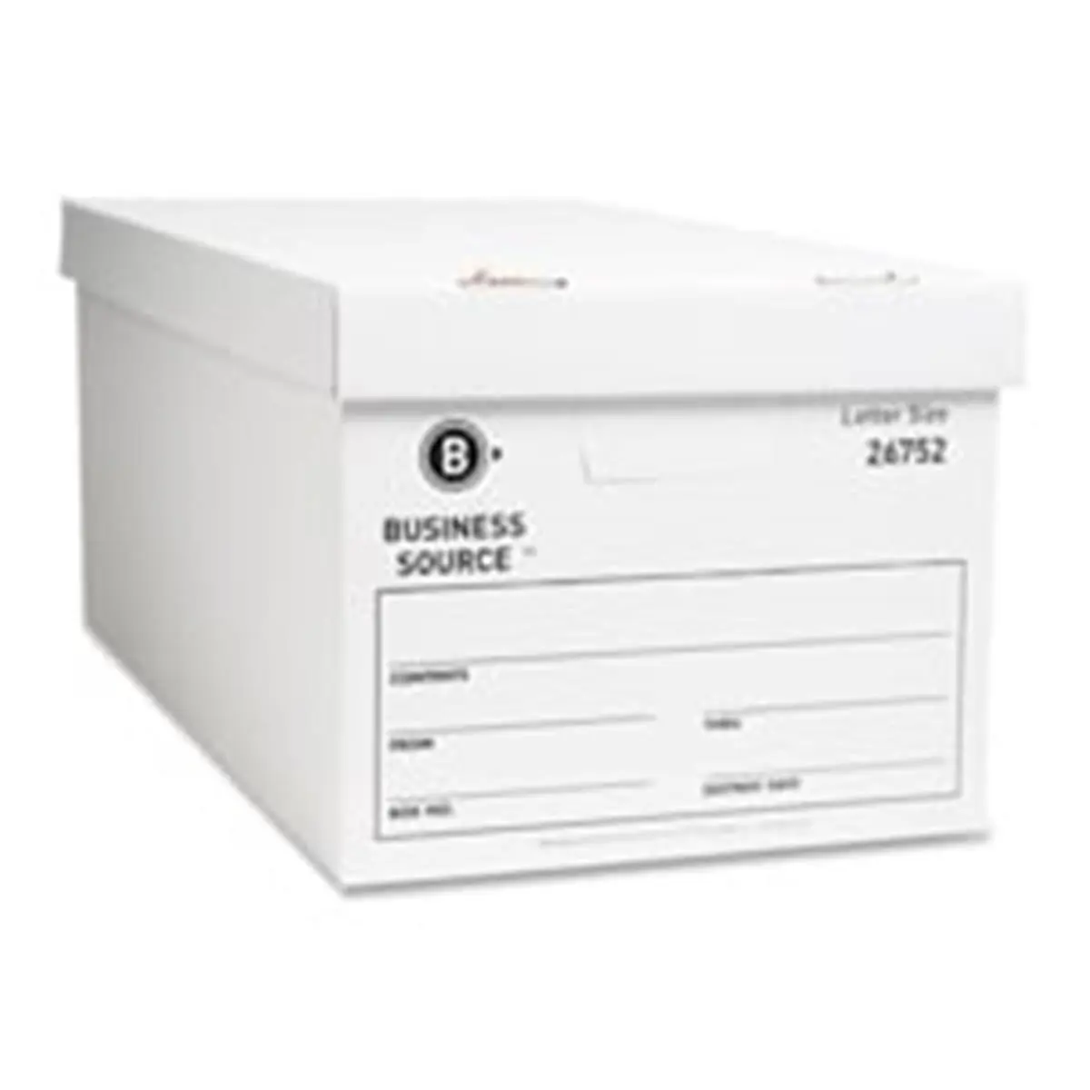 White Legal Box Format Storage Bins with Lift-Off Lid, 15in x24in x10in B-Flute Corrugated Cardboard (1/8in Thickness), 500 lb Capacity, 12-CT Home Organizer, Box Format Storage Bins With Lids