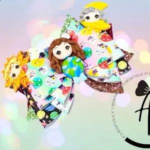 Earth Day Hair Bow - Hair Accessories with Character Designs, Soft Fabric, and Colorful Patterns