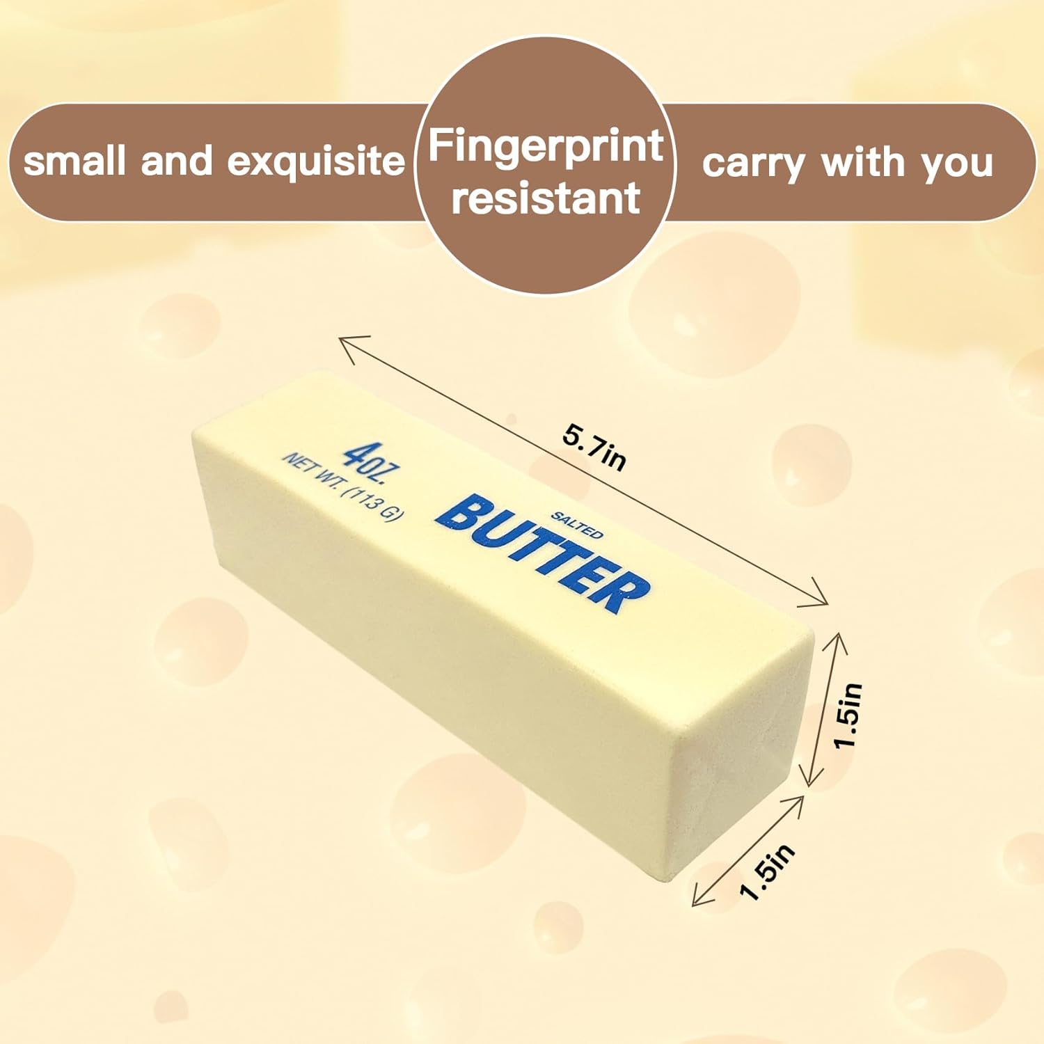 Soft Slow Rebound Butter Stick Squeezing Toy Realistic Butter Sticks Decompression Fidget Toys