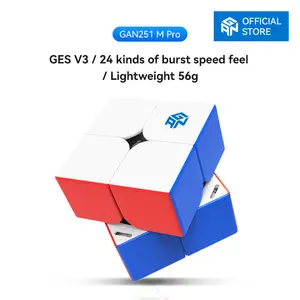 【Official Store】GAN 251 M Air Cube 2x2 Magnetic Speed Cube Stickerless 48 Magnets Cube Mini Puzzle Toy for Beginners