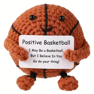Cute Basketball Ball Shaped Plush Toy, Stuffed Animal, Cuddly Stuffed Animal, Basketball Ball Design Desktop Ornament, Home Decor, Gift for Basketball Lovers, Huggable Stuffed Animal