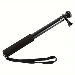 4 Sections Extendable Selfie Stick, Camera Accessories, Compatible with Phone/sport Camera/mirrorless, 1/4 Thread, Anti-Slip Sponge Handle, Only 130g, Travel Gadgets
