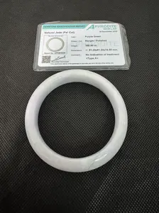 Natural Grade A Jadeite Jade Bangle | Spring with Color | Size XXL (65.61 mm) | CERTIFIED
