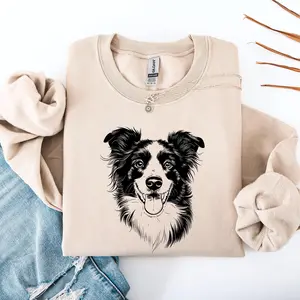 Border Collie, Dog Lover Apparel, Pet, Dog Breed, Cute Sweatshirt, Crew Neck, Women's, Crewneck