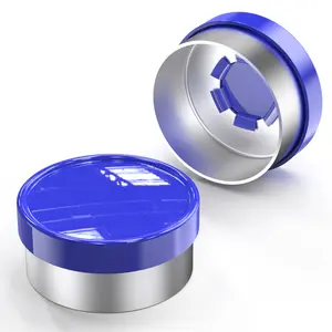 13/20mm Burr-Free  Aluminum-Plastic Caps Top Covers Single Tone Flip Top Seals for Glass Vial,100 Pcs