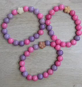 Bodhi Raspberry Bead Bracelet