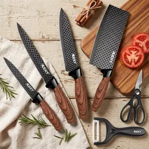 Kitchen Knife Set 6/7 Piece, Professional Chef Knife Set with Gift Box, Sharp Stainless Steel Non-Stick Meat Cutting Knives#fathersdaygift