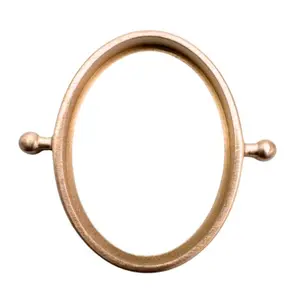 CONQUERing Oval Blank Element for DIY Jewelry - Matte Rose Gold, Open or Closed Circle - Fidget Ring Spinner - Standard ISO Sizing - Perfect for Gratitude & Support