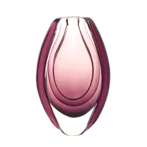 WILD ORCHID ART GLASS VASE Decor Centerpiece Table Ornaments Room