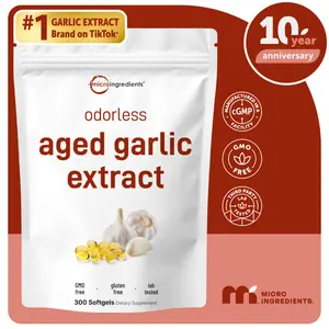 Micro Ingredients Odorless Aged Garlic Extract, 300 Softgels