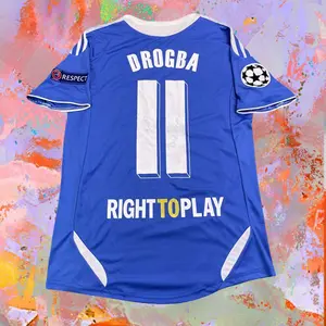 11 12 home No.11Drogba short sleeve blueSoccer Jerseys