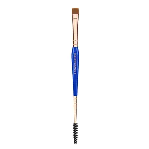 Bdellium Tools Professional Makeup Brush Golden Triangle 724 Double-ended Flat Definer / Spoolie for Lashes and Brows Eyeliner Handle