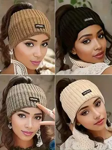Women's Soft Elastic Hairband, Winter Warm Ear Cover, Comfortable Fit Plain Headband, Fashionable Daily & Formal Use