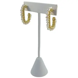 Gold and Pearl Hoop Earring with Freshwater Pearls and Dainty Gold Plated Wiring, Embrace the Clean Girl Jewelry Aesthetic With These Fashion Earrings