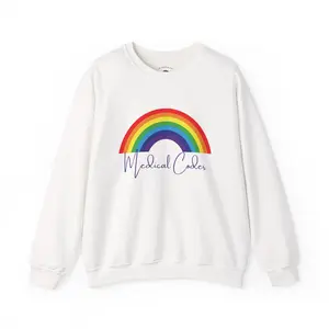 Medical Coder Rainbow BF Sweatshirt Crewneck Fabric