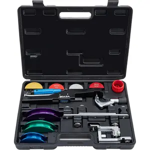 VEVOR Copper Pipe Bender, 1/4-7/8 inch, 90 Degrees Forward and Reverse Bending, Ratcheting Tube Bender with 7 Dies Reverse Bend Attachment for Copper & Aluminum Tubes