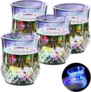 LED Cups  Flashing Light up Automatic Water Activated Color Changing Wine Whisky Beer Cola Juice Drinkware Mugs Shot Glass for Bar Disco Night Club Party Halloween Christmas