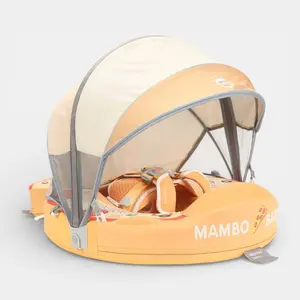 Heccei FoamCore Ultra Safety Pizza  Baby Float for 3M-2Y I UPF50+ Removable Canopy