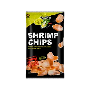Kinjirushi Wasabi Flavored Shrimp Crackers 56.6g - Spicy Japanese Snack for Parties & Snacking
