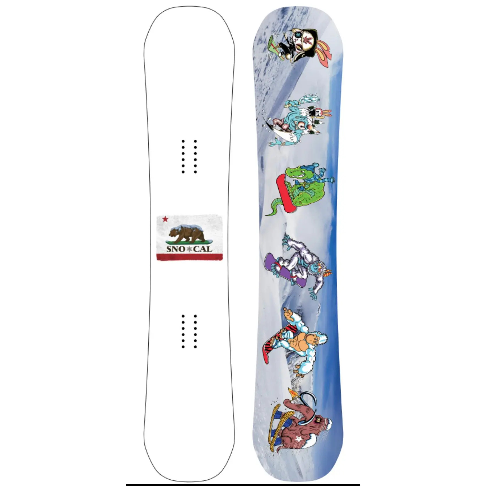 Sno*Cal Flag White Top Snowboard