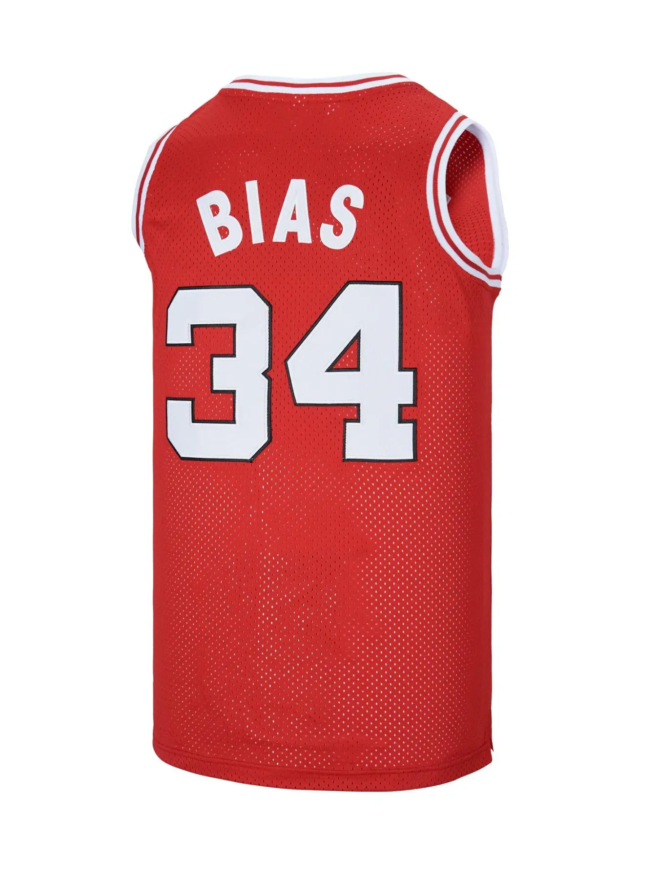 Men's #34 Len Bia Terrapins Film Embroidered Polyester Mesh Athletic Jersey - Sporty Chic, Casual, Breathable Graphic Print Top with American Sizes for Basketball, Daily Wear, Short Sleeve, Workout Tops, Jersey Shirts, Short Sleeve Jersey