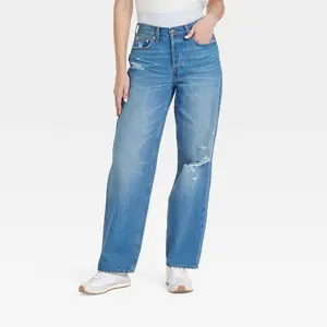 Women's Mid-Rise 90's Baggy Jeans - Universal Thread Blue 6