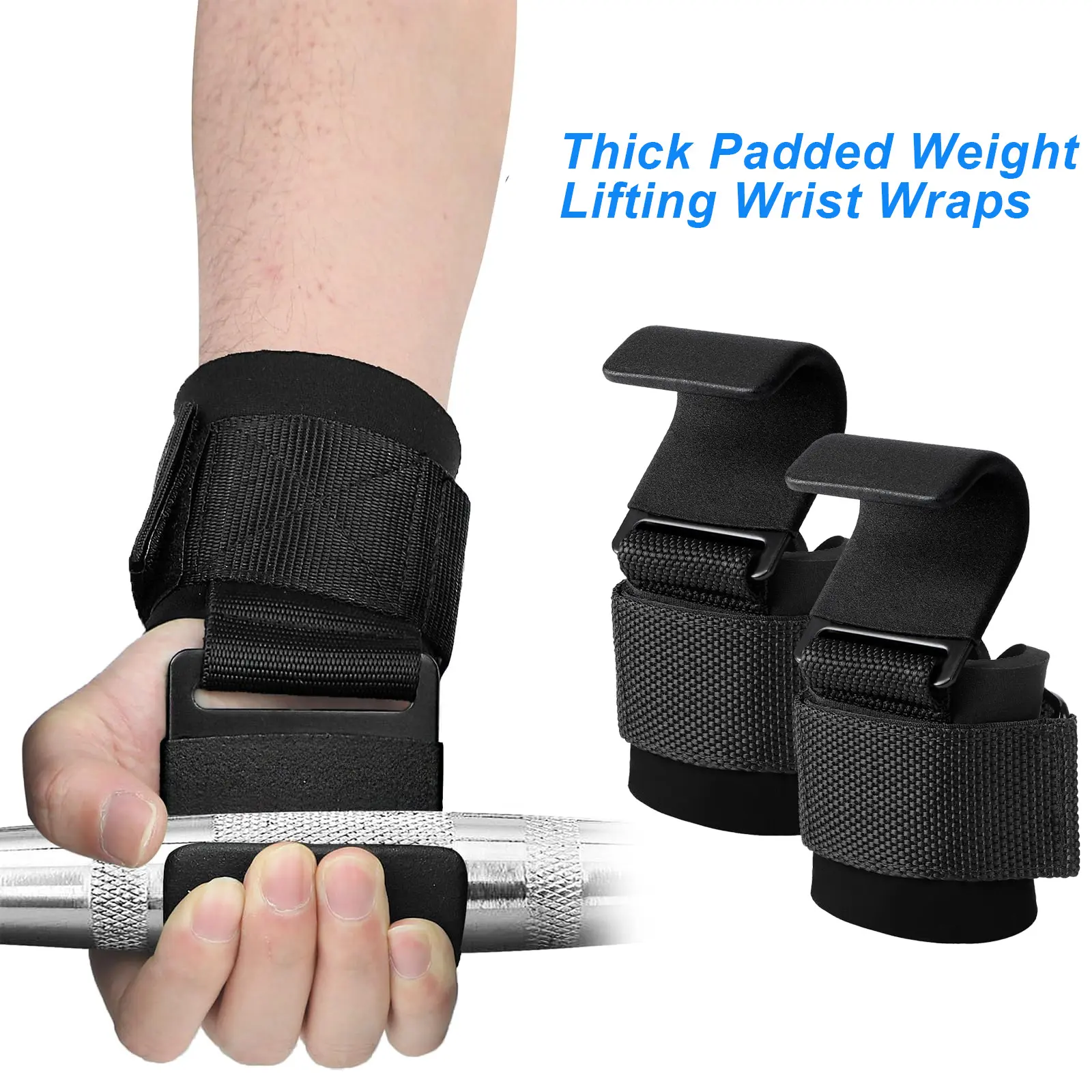 Pull-Up Assistance Band - Upgraded Thick-Padded Weightlifting Wrist Support (Unisex), for Pull-Ups, Deadlift Support, Horizontal Bar & Strength Training Accessory, Fitness Training Straps, Gym Accessories