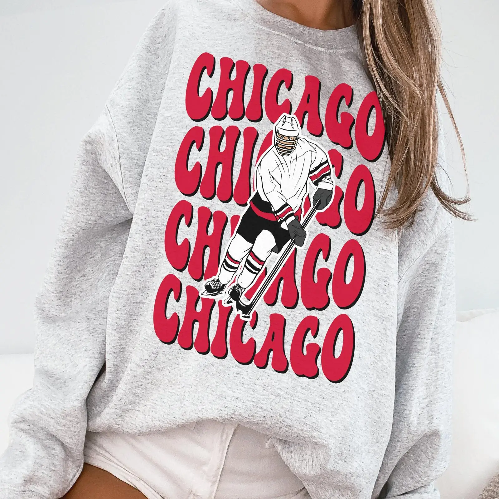Sweat Vintage Chicago Blackhawks – Nutmeg – Taille L – Occasion