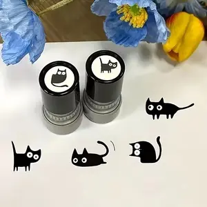 Random Pattern Cat Stamp, Cartoon Cat Design, Unique Stamping Tool, Perfect for Crafting & Stationery, Fun & Creative Gift Idea