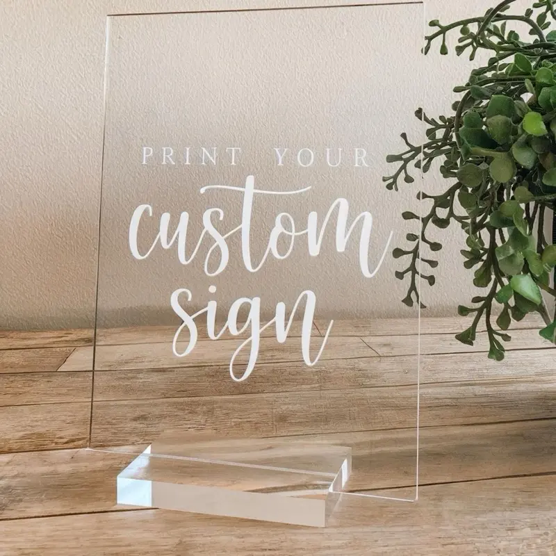 Custom Acrylic Sign - Personalized Design for Home Decor and Business Use