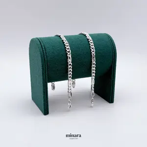 MINARA 950 Silver FIGARO LINK Bracelet 4.5mm 7''