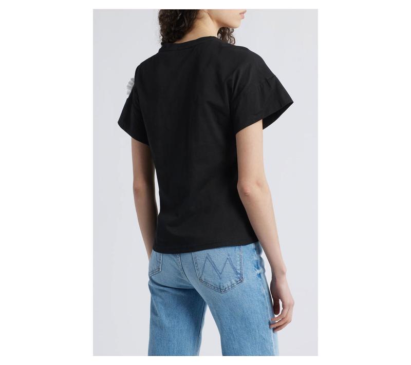 NIKKI LUND Celine 3D Floral Tee Shirt