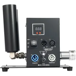 CO2 Machine DJ CO2 Jet Cannon, Double Pipe DMX CO2 Cryo Jet Machine, 16.4-19.68 feet Jet Height for Stage Show Club Party Concert