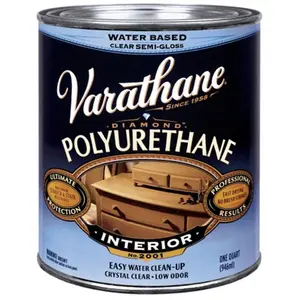 Rustoleum 200241H 1 Quart Satin Interior Water-Based Diamond Polyurethane Finish