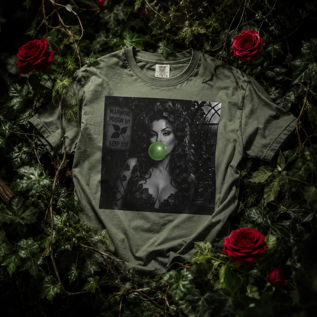 Poison Ivy Bubblegum Shirt | Gotham Villain Graphic Shirt | Comfort Colors Tee