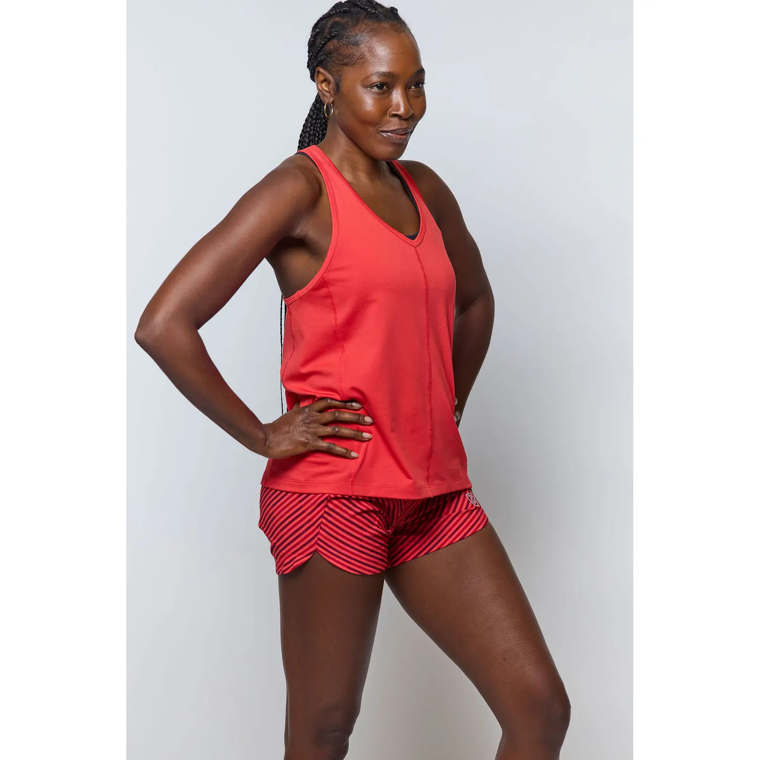 Hot Coral Ruby Stripe