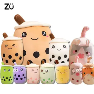 24/50cm Kawaii Family Milk Bubble Tea Cup Plush Toy Cute Animal Peluche Fruits Flavor Drink Shaped Hug Pillow Kids Home Decor
