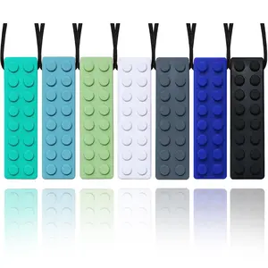 Chew Necklaces for Sensory Kids, 7 Pack Chewy Necklace Sensory Toys for Kids with Autism, Anxiety, ADHD, SPD, Silicone Chew Toys for Boys Girls Adults Chewing Biting Fidgeting