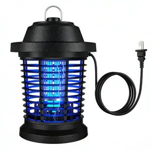 Bug Zapper Outdoor, Electronic Mosquito Zapper Fly Zapper for Outdoor and Indoor (Black)