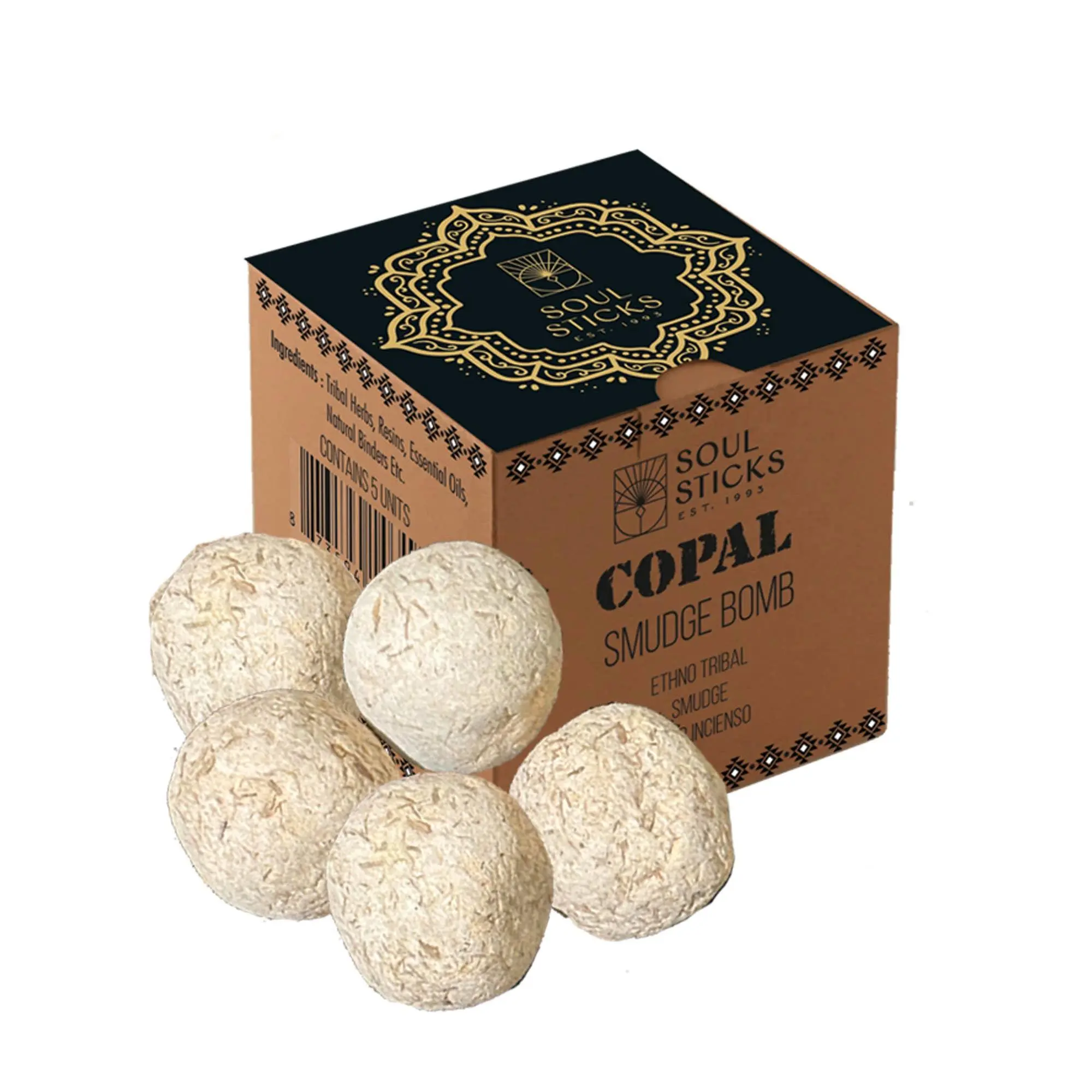 Copal Smudge Bombs & Burner Set - Light, Aroma-Infused Room Scents Home Fragrance Pack for Home Care Supplies