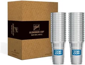 30 Count, Reusable Aluminum Party Cups | Cold-Holding, Recyclable