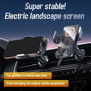 15W wireless car charger, illuminated car phone holder, rotating car wireless charger, accessories for iPhone 15, 14, 13, 12, 11 Pro Max, Samsung Galaxy S23 Ultra, S22, S21, S20, Car Gadgets, Wireless Charging