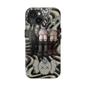 Aesthetic Kaws Color Two-In-One Film Case - Durable, Shock-Absorbing, and Trendy Protection - for iPhone17 16, 15, 14, 13, 12 Plus, Pro, Max, and Samsung S25-22 Perfect Birthday Gift for Friends