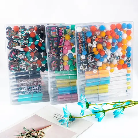 Silicone Beads Kit, Diy Beads Set, 136pcs/box Bead Assortment, Mixed Beads, DIY Mix Beads & Accessories, Bead Kits For Bracelet Making, DIY Jewelry Making Supplies for Bracelet Necklace Earrings Pendant, Jewelry Making Kit, Beading Supplies